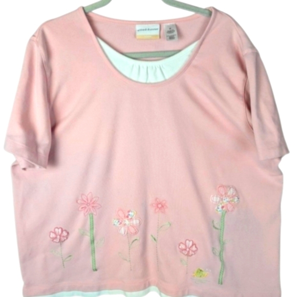 Alfred Dunner Vintage top in 2X with beads, quilting and embroidery details - Picture 1 of 12